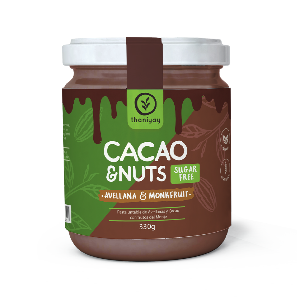 Cacao & Nuts: Avellana y Monkfruit 330G