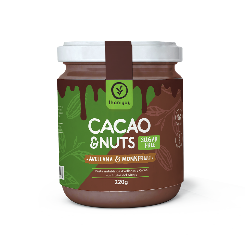 Cacao & Nuts: Avellana y Monkfruit 220G